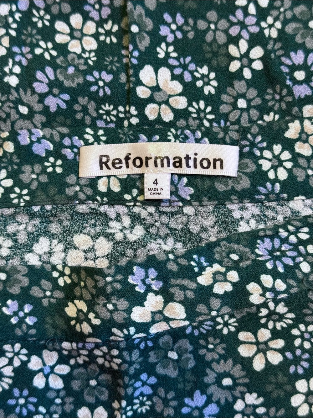 Reformation Bea Floral A-Line Skirt Saskia Print Size 4 - Picture 4 of 5